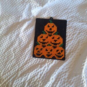 pumpkin wall hanging plastic canvas